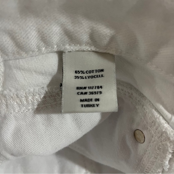 Rails The Canyon Button Front Mini Denim Skirt White Size 31 A Line Raw Edge - Picture 8 of 8